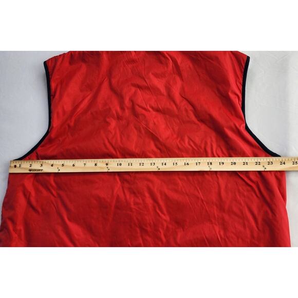 New England Patriots Vest Mens Medium Red Grey NFL Zip Up Reversible Fleece - Picture 5 of 16